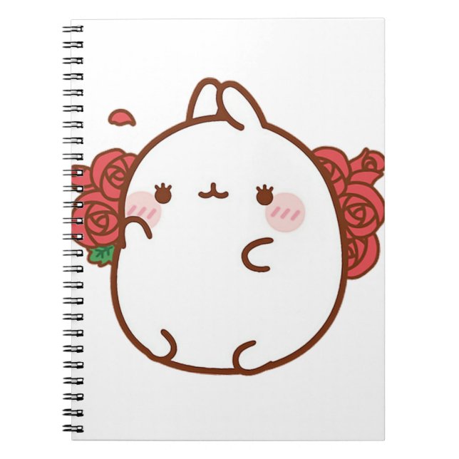 Süße Rose Bunny Notizblock (Vorderseite)