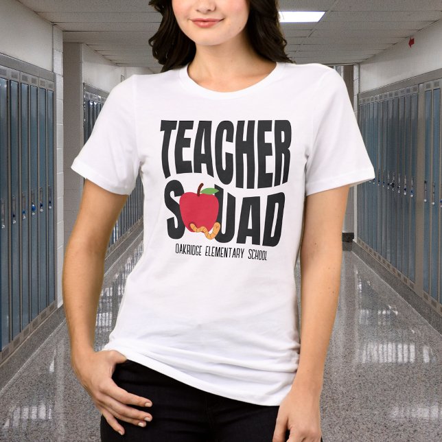 Süße rote Apfel-Lehrertruppe Tri-Blend Shirt (Von Creator hochgeladen)