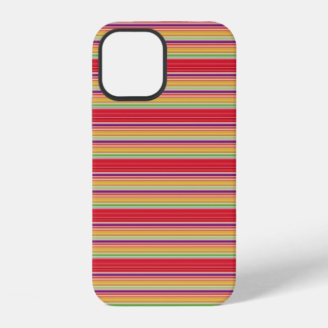 Süße rote bunte Streifen iPhone Hülle (Rückseite)