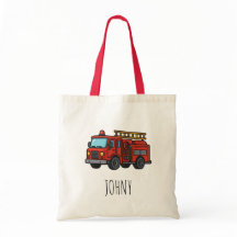 Süße rote Feuerwehr-Lkw-Feuerwehrmann-Tasche für K