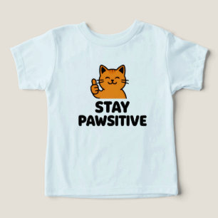Süße rote Katze Daumen hoch Kleinkind T-Shirt