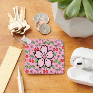 Süße rote Kirsch-Stimmung Kawaii Mädchen Ästhetik Schlüsselanhänger