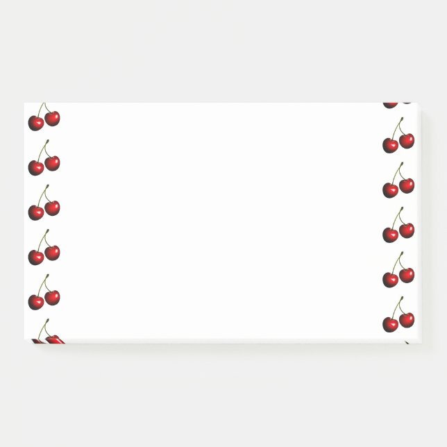 Süße rote Kirsche Haftnotizen Post-it Klebezettel (Vorderseite)