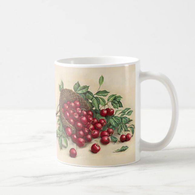 Süße rote Kirschen Kaffeetasse (Rechts)