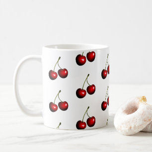 Süße rote Kirschen Tasse