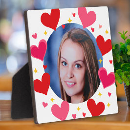 Süße rote Liebesherzen Benutzerdefiniertes Foto Pe Fotoplatte