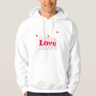 Süße rote Liebestypografie-Grafikdesign mit Herz Hoodie