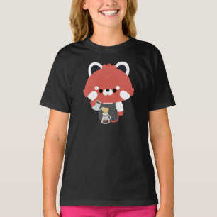 Süße Rote-Panda-Barista T-Shirt