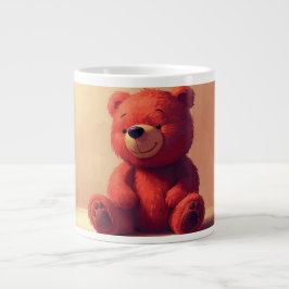 Süße rote Teddybär-Tasse – Cozy Kawaii Geschenktas Jumbo-Tasse