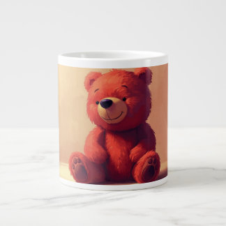 Süße rote Teddybär-Tasse – Cozy Kawaii Geschenktas Jumbo-Tasse