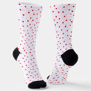 Süße rote Valentinsherzen Muster Socken