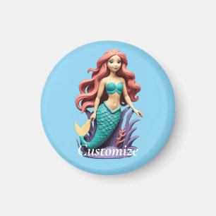 Süße rothaarige Meerjungfrau Thunder_Cove Magnet