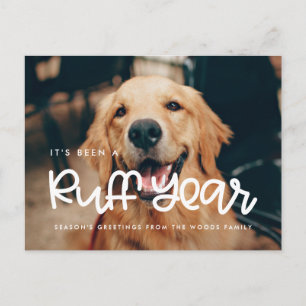 Süße Ruff-Jahres-Hund-Foto-Feiertag Postkarte