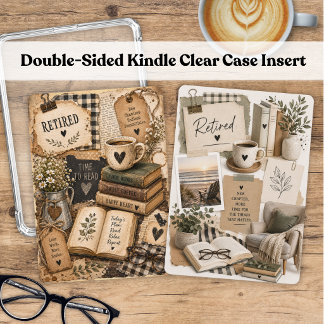 Süße Ruhestands-Kindle-Doppelseiten-Einlegekarte Einladung