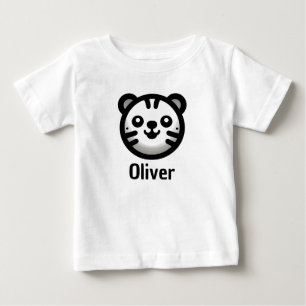 Süße runde minimalistische moderne Katzenbabys Ges Baby T-shirt