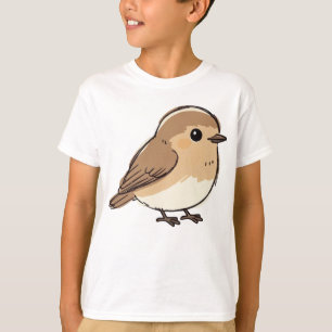 Süße rundliche Vogel-Illustration - Handgezeichnet T-Shirt