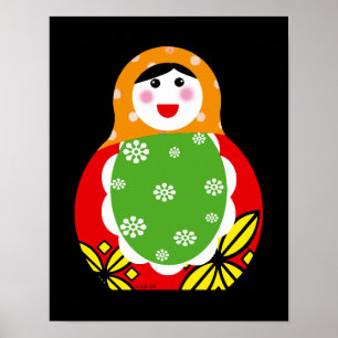 süße russische Matrjoschka Poster