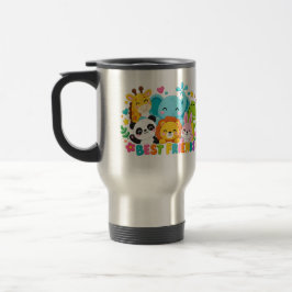 Süße Safari-Dschungeltiere beste Freunde Edelstahl Reisebecher
