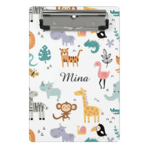 Süße Safari-Dschungeltiere Personalisierter Babyna