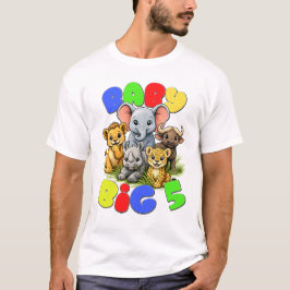 Süße Safari-Kinderzimmer-Illustration mit den Big  T-Shirt