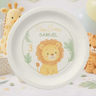 Süße Safari Löwe Dschungel Kinder Geburtstagsfeier Pappteller