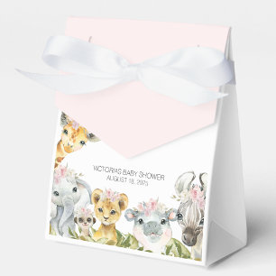 Süße Safari-Mädchen-Baby-Shower-Geschenkbox Geschenkschachtel