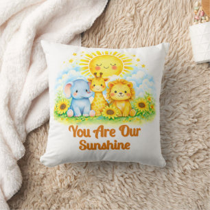 Süße Safari-Sonnenbaby-Tier-Illustration Kissen