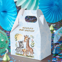 Süße Safari-Tier-Trio-Jungen-Baby-Party