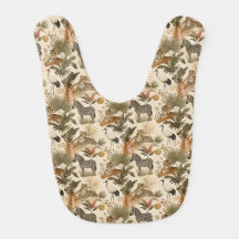 Süße Safari-Tiere Baby-Bib