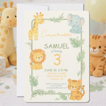 Süße Safari-Tiere Dschungel Kinderparty Geburtstag