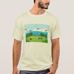 Süße Safari-Tiere Herren T-Shirt