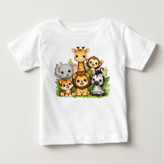 Süße Safari-Tiere Kinder T-Shirt | Reizende Dschun