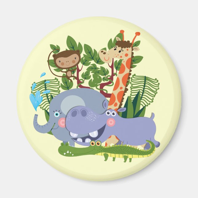 Süße Safari-Tiere Magnet (Vorne)