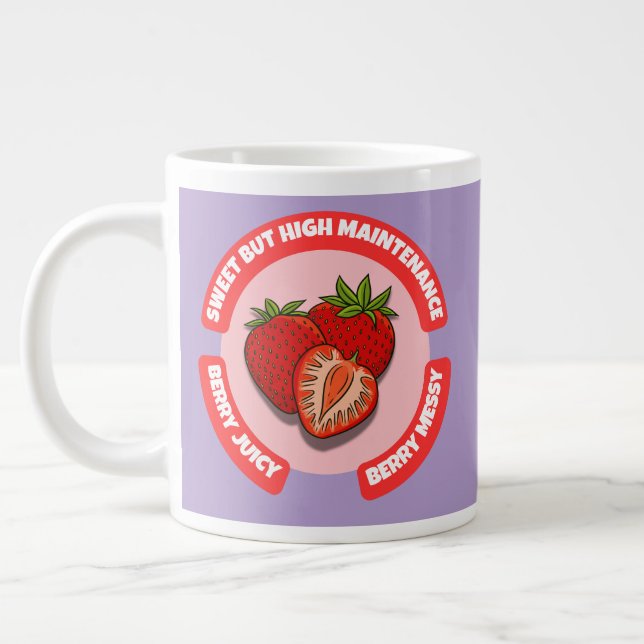 Süße saftige Erdbeeren Sommerfrüchte  Jumbo-Tasse (Links)