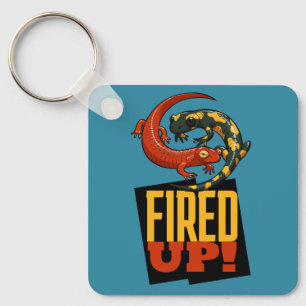 Süße Salamander sind Feuer und Flamme! Motivierend Schlüsselanhänger