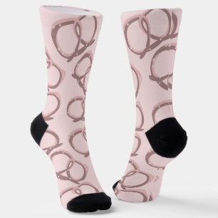 Süße Salzbrezeln Snack Rosa Socken