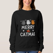 Süße Santa-Katzen Frohe Catmas Festliche Kitty Wei