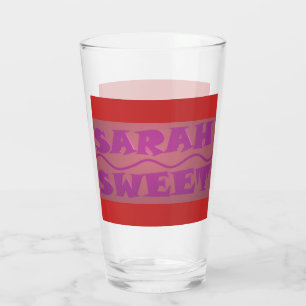 Süße Sarah-Farben warmes Rosa und verbrannte Orang Glas