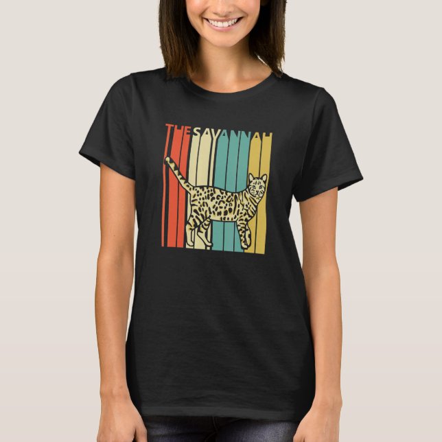 Süße Savannah-Katze T-Shirt (Vorderseite)