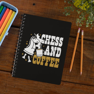 Süße Schach- und Kaffee-Schachliebhaber-Ritter-Kun Notizblock