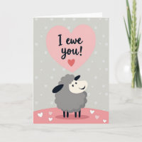 Süße Schaf Ich Liebe Dich Karte