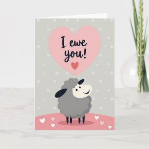 Süße Schaf Ich Liebe Dich Karte