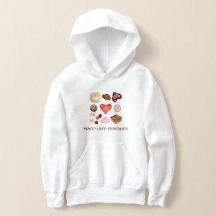Süße Schicke Farbige Schokolade Candy Herz Hoodie
