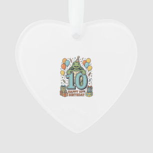 Süße Schildkröte 10. Geburtstag Vintage-Party-Desi Ornament