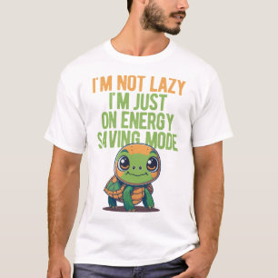 Süße Schildkröte, faul Schildkröte, im Energiespar T-Shirt