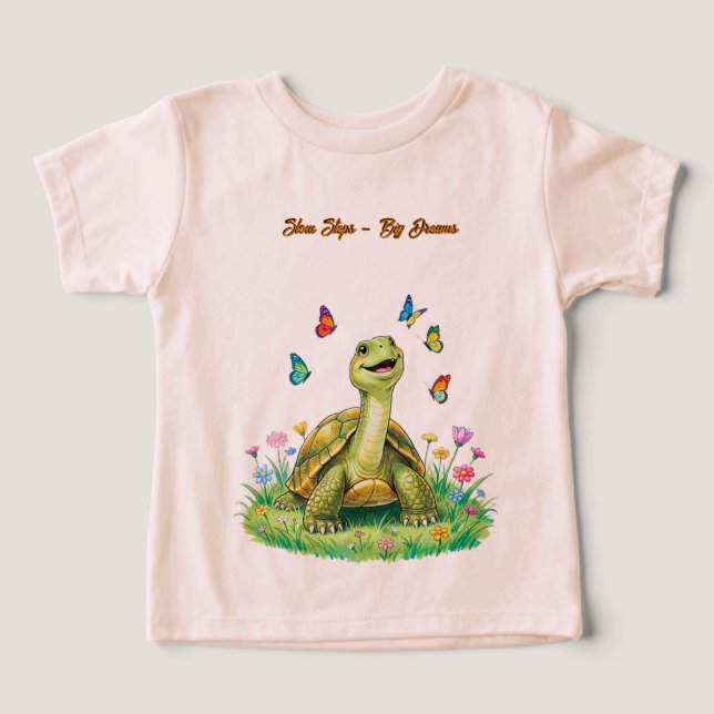 Süße Schildkröte Kinder T-Shirt (Design Vorderseite)