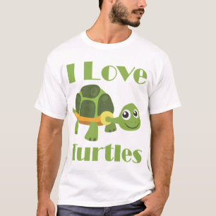 Süße Schildkröte liebender Kind Reptilien Fan T-Shirt