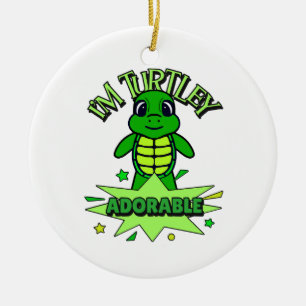 Süße Schildkröte Lustige Schildkröten-Zitate Schil Keramik Ornament