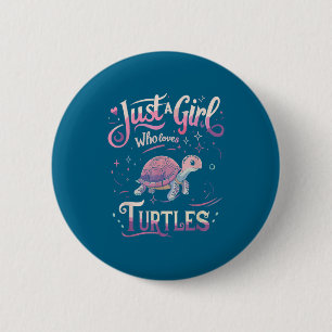 Süße Schildkröte Mädchen Männer Frauen S  Button