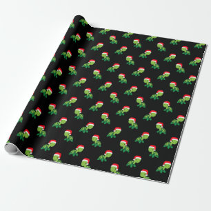 Süße Schildkröte Meerestier Frohe Weihnachten Sant Geschenkpapier